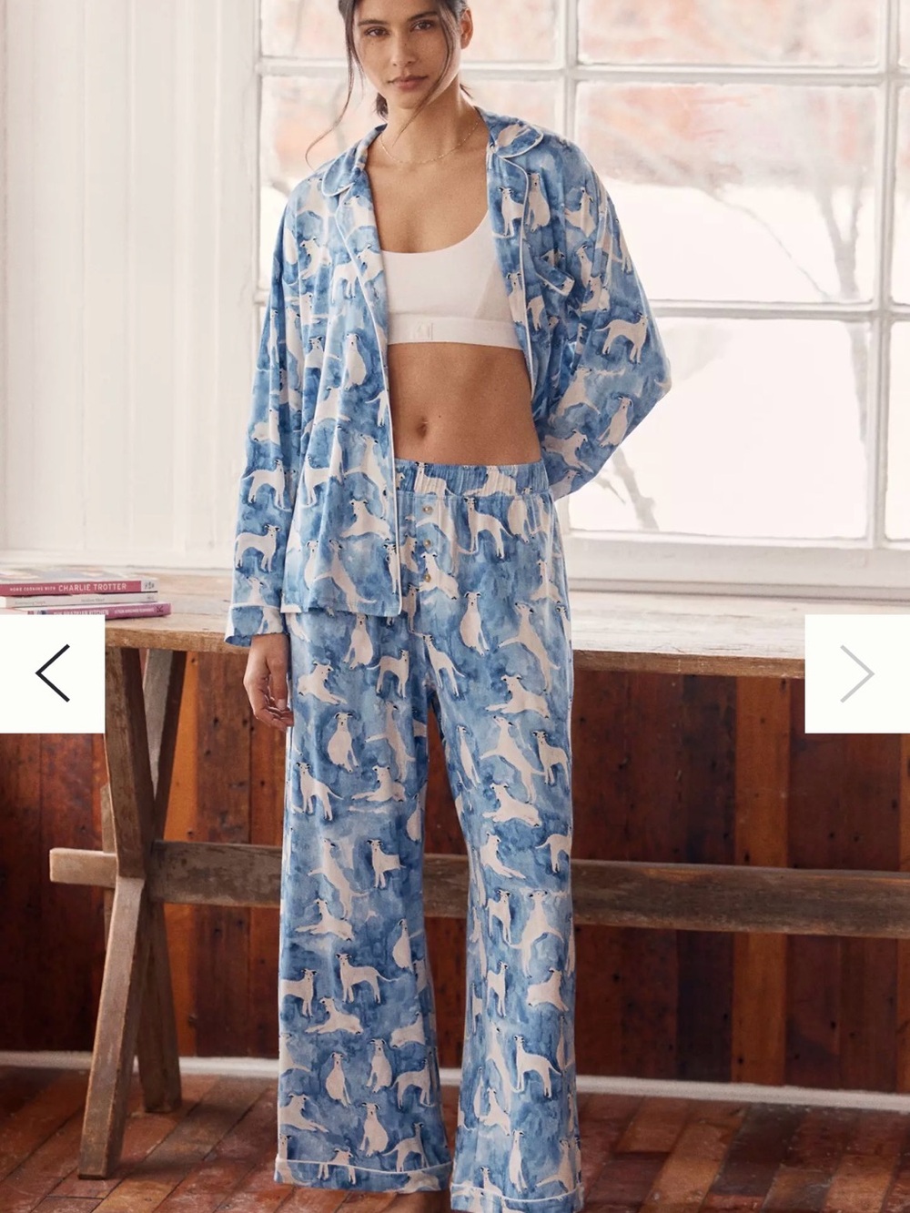 LyreBird Briar Long-Sleeve Pajama Set in ModaLuxe - Anthropologie